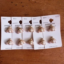 Vintage Streamline Dianna's Dogs Head 1990's Hand Painted  New Card Set Of 10