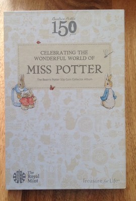 Beatrix Potter 150th anniversary 50p Fifty Pence Coin collector album ...