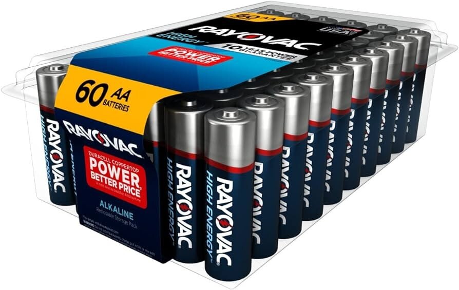 Rayovac High Energy AA Batteries (60 Pack), Double A Batteries Free Shipping eBay
