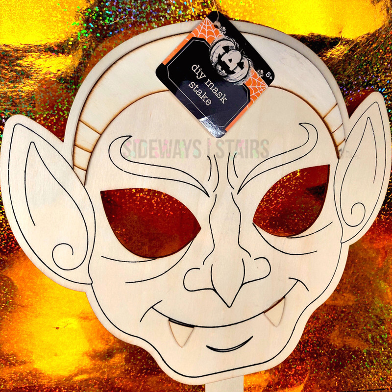 SINISTER GOBLIN WOOD MASK diy Halloween craft paint me hobgoblin