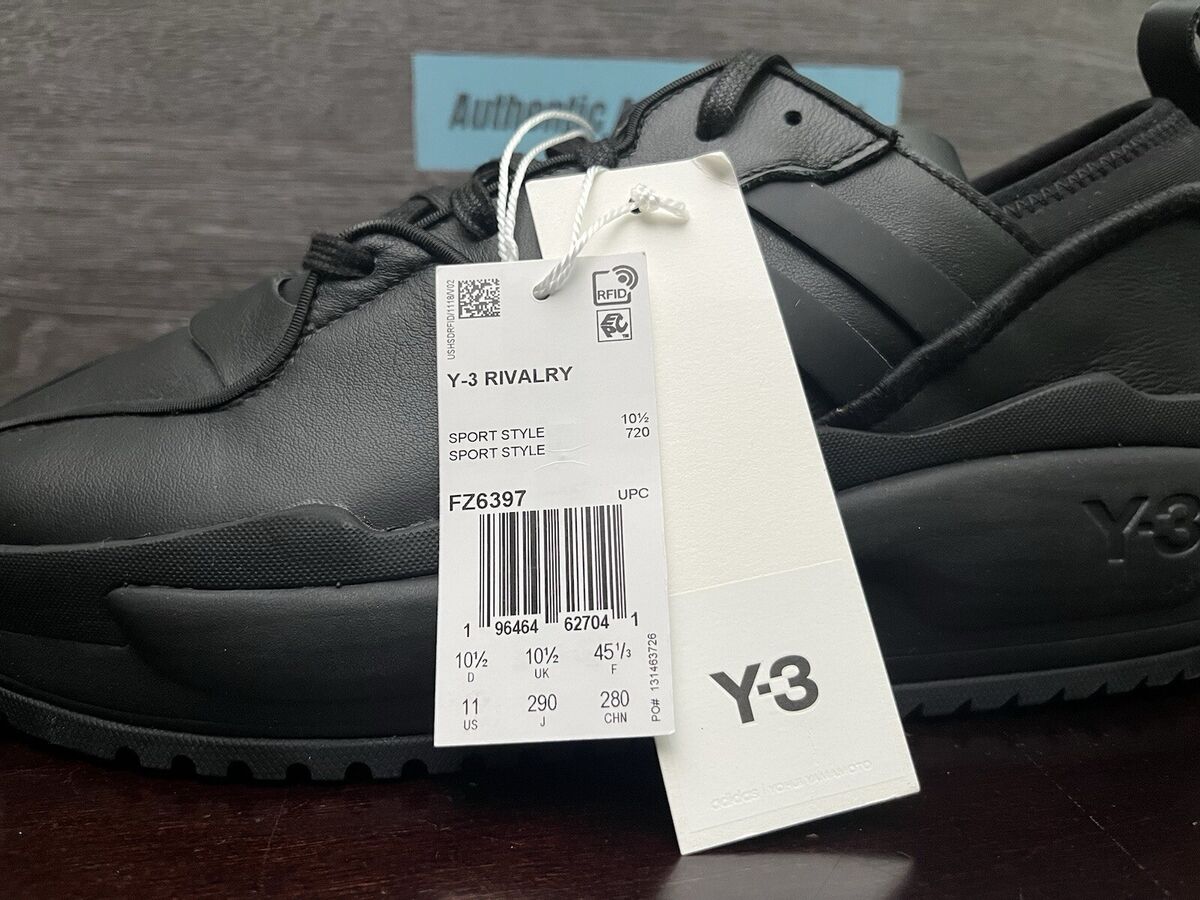 Adidas Y-3 Rivalry Low Triple Black Sneaker Shoes Men's Size Adidas Y-3 Rivalry Low Triple Black Sneaker Shoes Men's Size