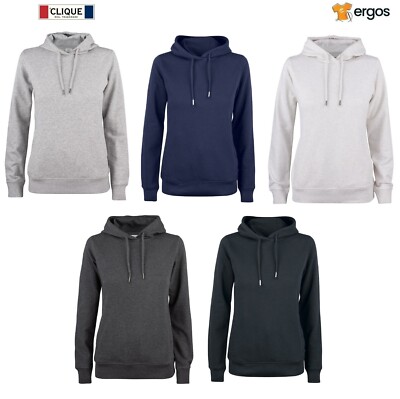 CLIQUE Felpa PREMIUM OC HOODY WOMEN con Cappuccio in Cotone da Donna Leggera
