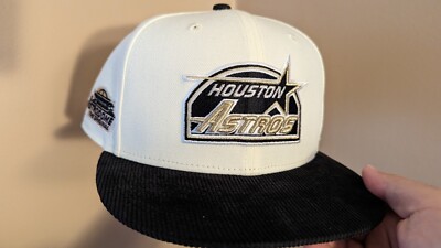 Exclusive Houston Astros Fitted 7 1/2 Pro Image Fan Treasures Script Cord Brim