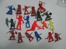 Vintage 19 Plastic Indian figures