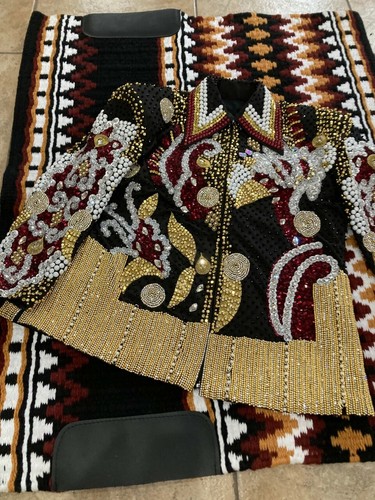 Gorgeous Custom Designed Western Show Jacket with matching Navajo blanket - Picture 6 of 12