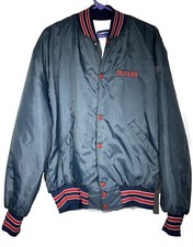 Vintage Holloway Satin Jacket Mens XL Cleveland Indians / Guardians Blue USA