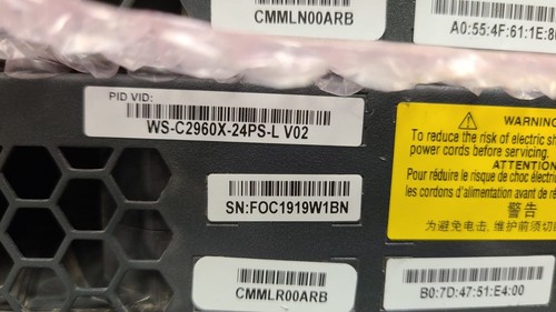 Cisco WS-C2960X-24PS-L -24-POE PORT Catalyst 24-Ports Switch Delivery 2-7 days - Picture 7 of 17