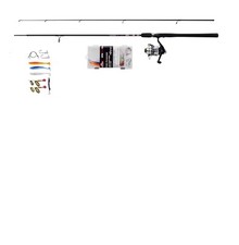 BERKLEY PIKE FISHING KIT ROD REEL LURES FLOAT TACKLE  8FT CARBON ROD 1561364