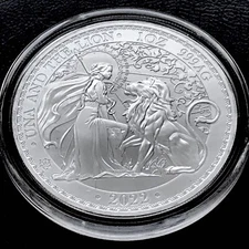 2022 St. Helena 1 oz Silver £1 Una and the Lion BU