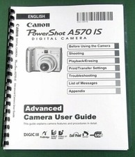 Canon PowerShot A570 IS Advanced Instruction Manual:131 Pages  Protective Cover