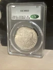 1887 Morgan Silver Dollar $1 CAC MS63 COIN Rainbow Toning Nice Coin Rare US