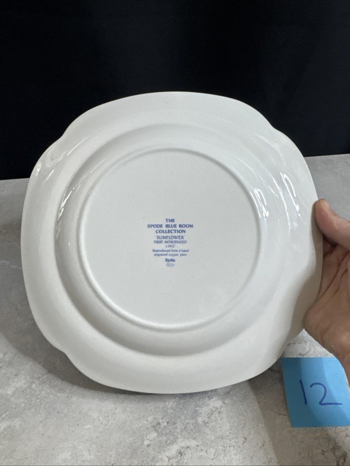 E1 SPODE BLUE ROOM COLLECTION "SUNFLOWER" 9.5" PLATE eBay