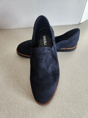 VANELI JAGER WOMEN LOAFER SIZE 9W BLACK SUEDE LEATHER FLATS SHOES