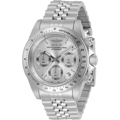 Invicta Men's Watch Speedway Chronograph Steel Bracelet Silver Tone Dial 30988