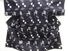 7746842: JAPANESE KIMONO / ANTIQUE RYUSO / RYUKYU KASURI