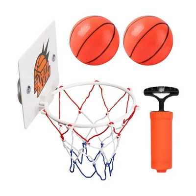 二 Indoor Basketball Hoop Mini Backboard Set with 2 Balls for Kids