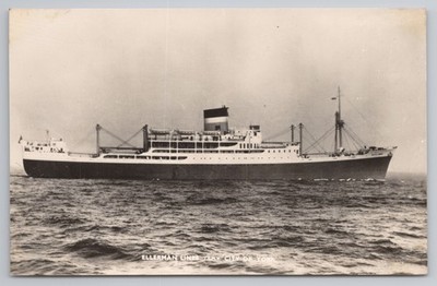 RPPC Ellerman Lines Cargo Liner TSS City of York unbenutzte Postkarte ca. 1950er