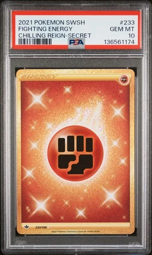 Pokemon Chilling Reign Fighting Energy 233 PSA 10