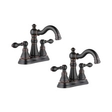 Two Handle Bathroom Faucet Oil Rubbed Bronze Bathroom Lavatory Sink Faucet 3 ...