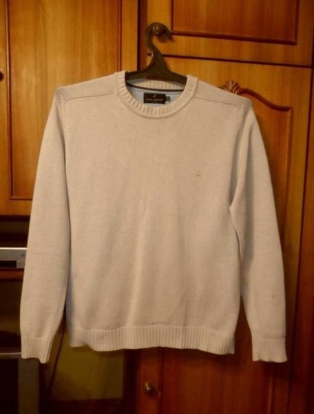 Men Daniel Hechter Sweater Beige Cotton 44