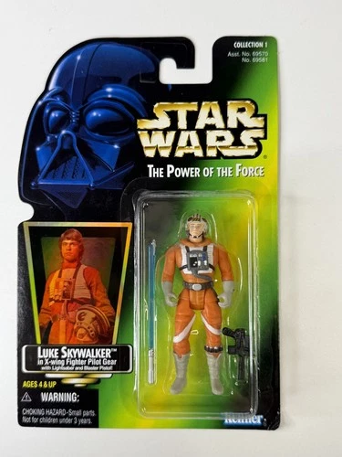 Star Wars Power of the Force POTF Green Card X-Wing Pilot Luke Skywalker