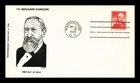 PHOSPHORESCENT TAGGED BENJAMIN HARRISON 12C FIRST DAY ISSUE US COVER