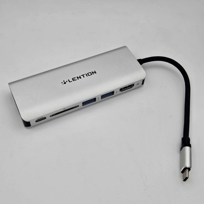 LENTION C68 USB-C HUB Thunderbolt 3 to USB 3.0 HDMI Ethernet SD Adapter Reader