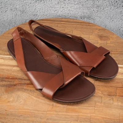 Vagabond Shoemakers Tia 2.0 Brown Leather Slingback Sandals Sz 9 US 39