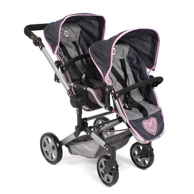 Bayer Chic 2000 Puppenwagen Linus Duo Melange grau-navy NEU