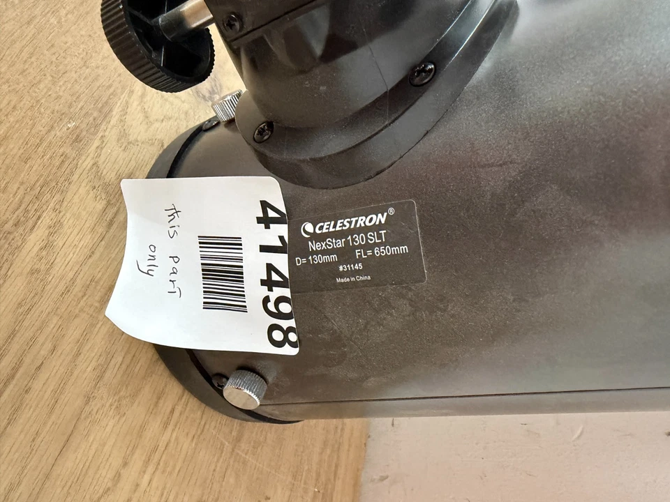 Celestron NexStar 130 SLT Reflector Telescope - JUST THE LENS - Image 3 of 4