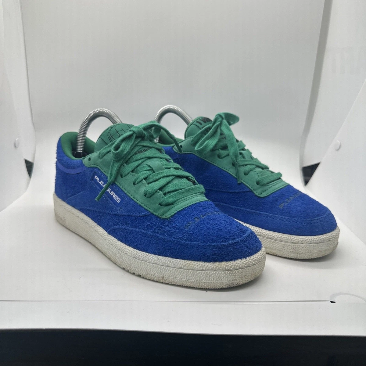 Reebok Club C 85 Pleasures 2019 Vital Blue Men’s Size 6 Exclusive Skater Collab PLEASURES x Reebok FW19 Capsule Release | Hypebeast main image 4