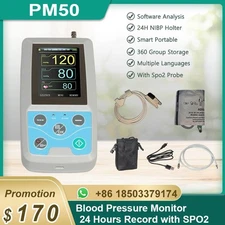 PM50 Ambulatory Digital Blood Pressure Monitor 24H NIBP Holter with SPO2