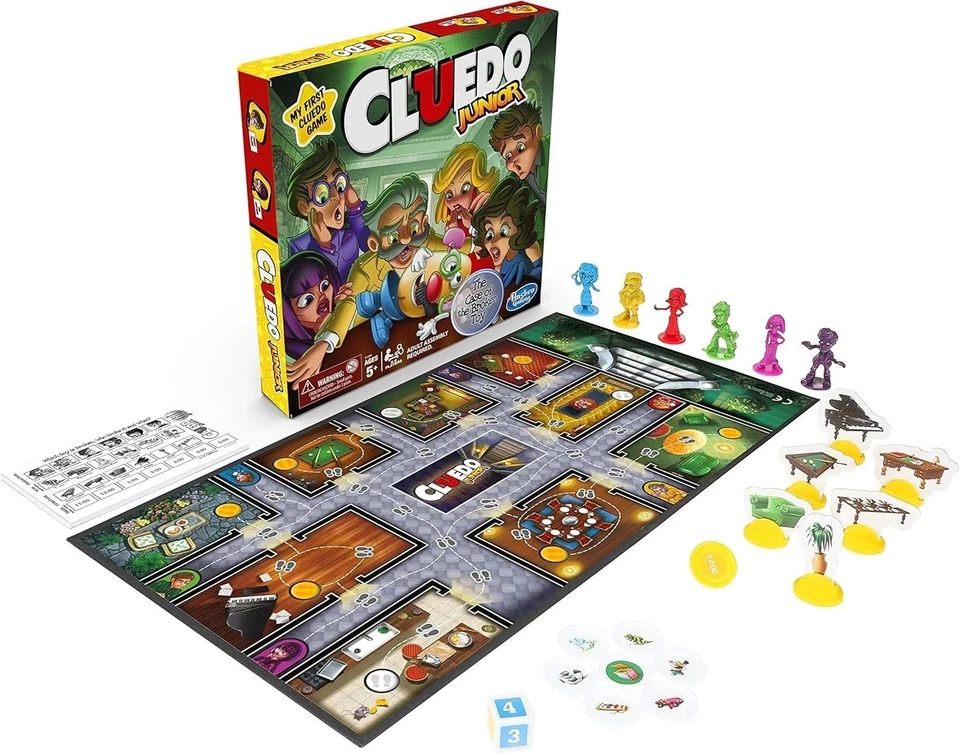 Cluedo Junior Board Game for Kids Ages 5+ Mystery Game with Classic Characters - Image 2 of 2