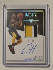 Aaron Holiday 2018-19 Noir Patch Auto RPA #362 81/99 Refractor RC Rookie