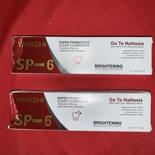 2x Yayashi SP-6 Probiotic Whitening Toothpaste Oral Health 120g