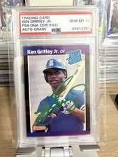 1989 Donruss Ken Griffey Jr Rated Rookie Auto (Green)