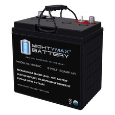 Mighty Max 8V 180Ah Dual Terminal Battery Replaces Deep Cycle Golf Cart US8VGC