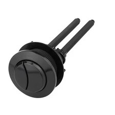 Installation hole diameter 3.8cm/1.5in, size Small Black toilet flush button,...