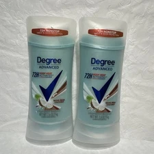 2x DEGREE Advanced Move Fresh Coconut Antiperspirant Deodorant 2.6 oz each