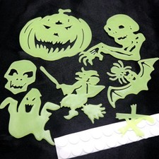 2 Set Glow In The Dark Halloween Decorations Wall Stickers Removable Kids Room