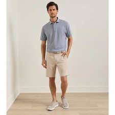 Peter Millar Crown Sport Golf Shorts Mens 36 Khaki Tan Classic Fit Performance