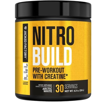 Jacked Factory Nitrosurge Build Pre Workout with Creatine for Muscle Building...