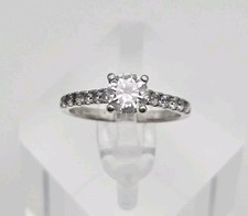 Sterling Silver Vintage .66ct CZ Ring Size 7