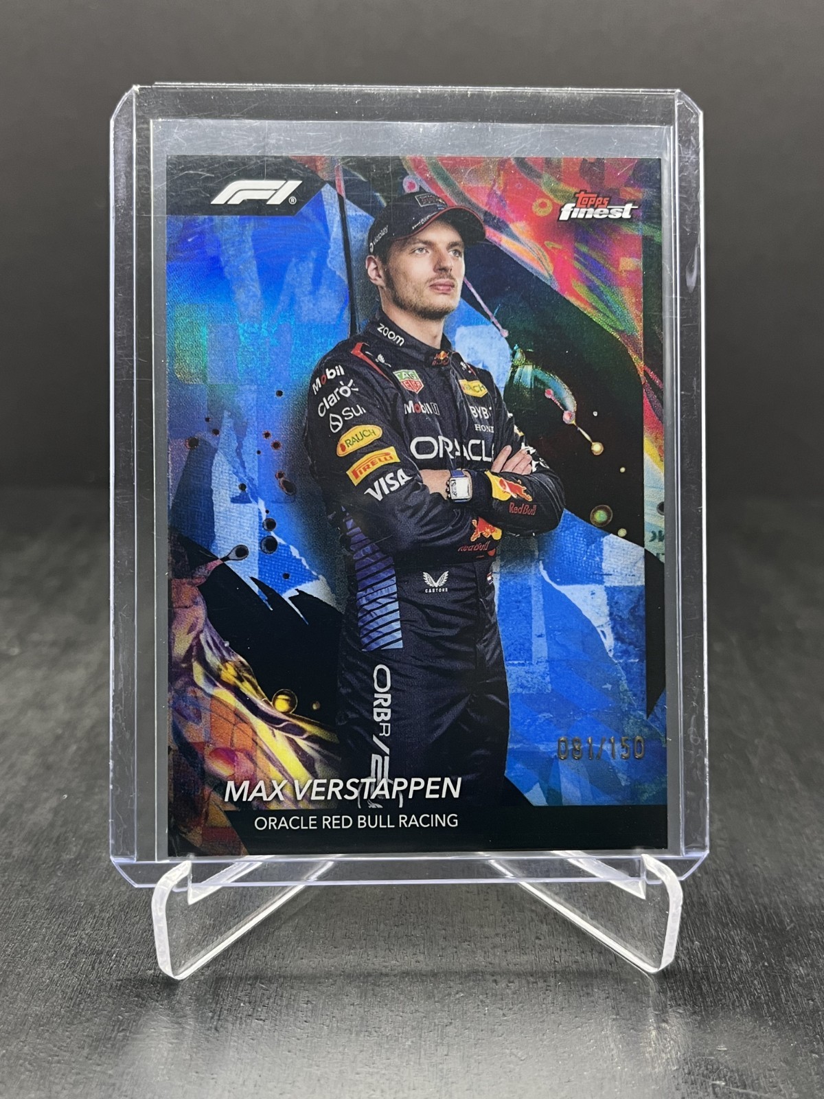 2024 Topps Finest Formula 1 F1 Max Verstappen Uncommon Blue 081/150 #195