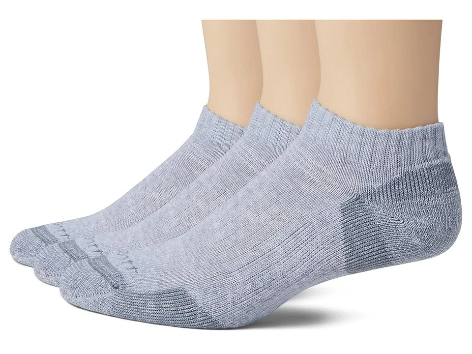 Carhartt L22106 Mens Gray Midweight Cotton Blend Low Cut Socks 3-Pack Size L