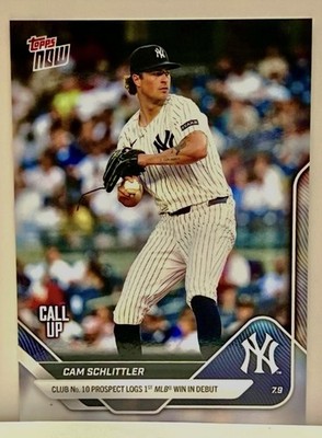 2025 Cam Schlittler-Topps Now-NY Yankees #10 Prospect Logs 1st MLB 