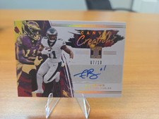 2022 Panini Impeccable AJ Brown 7/10 Auto Canvas Creations Eagles SSP Signed