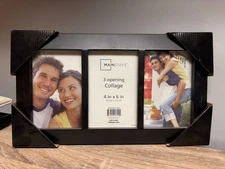 Mainstays 3-opening Collage in Black Wood Frame for three 4 x 6 in