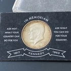 1964 Kennedy Half Dollar Nice Toning Plastic Memorial Case