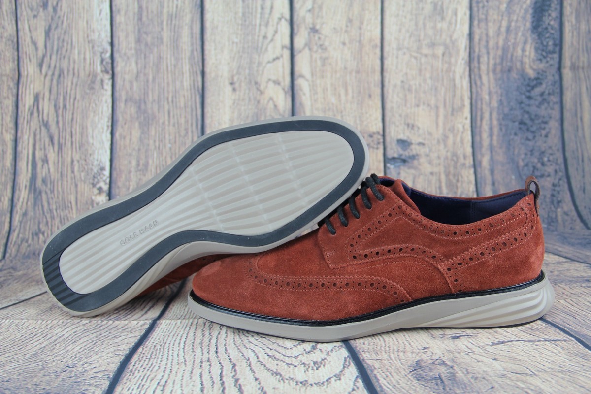 Cole Haan GrandEvolution Wingtip Oxford Shoes Brandy Brown 